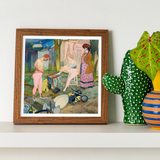 Le Cirque Corvi - Georges De Feure Art Nouveau Print, Framed Painting Colorful Domestic Scene Figures Interior