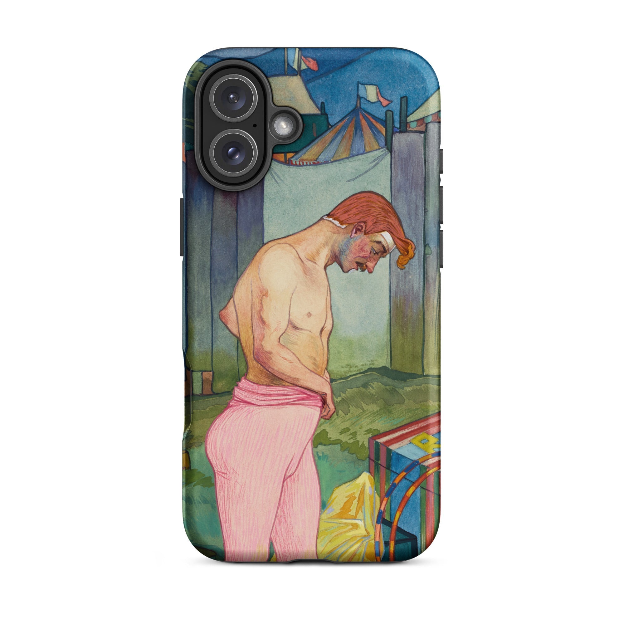 Le Cirque Corvi Georges De Feure Iphone Case, 16 Plus / Matte, Phone Case Circus Performer Art