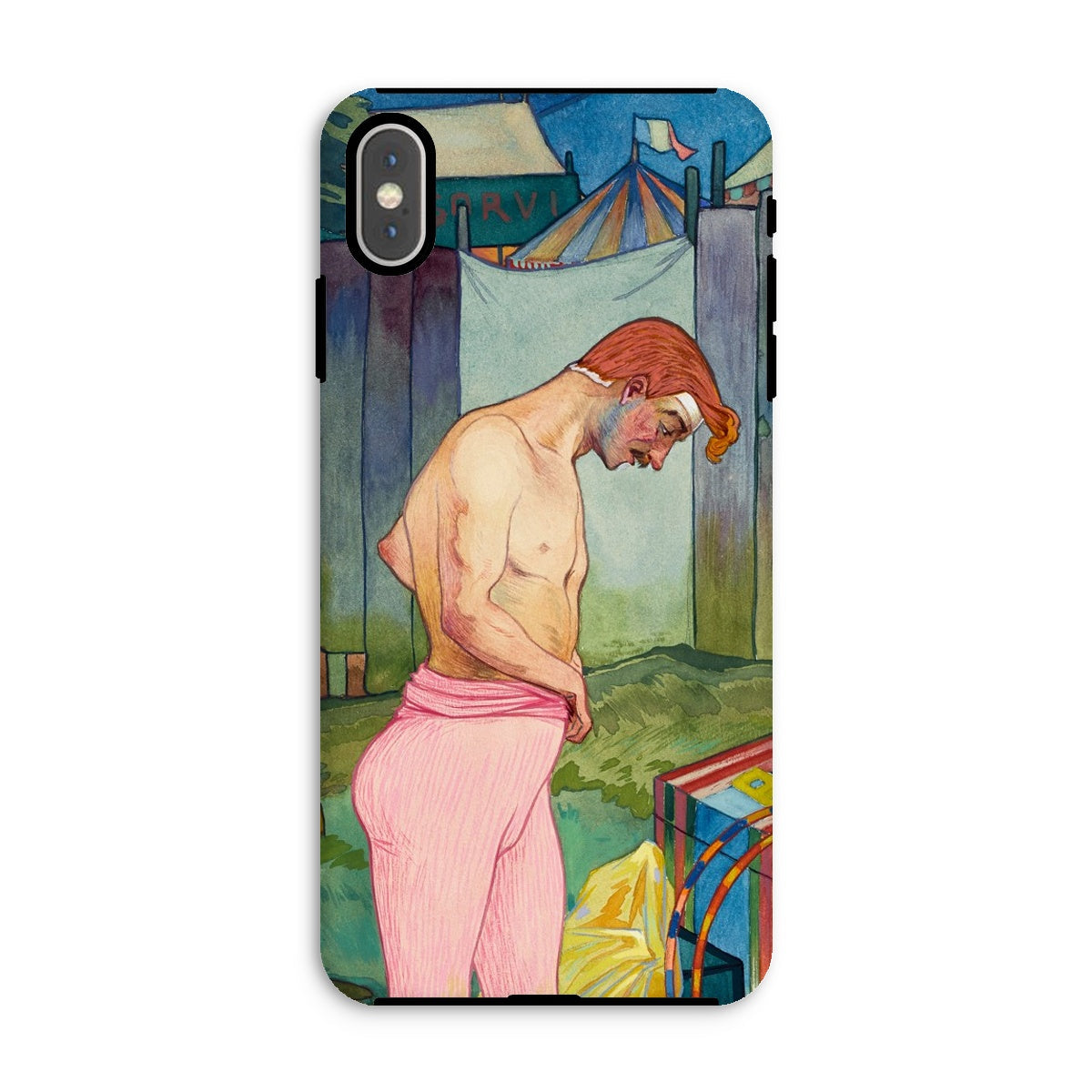 Le Cirque Corvi Georges De Feure Iphone Case, Xs Max / Matte, Phone Case Painted Image Shirtless Man Red Hair