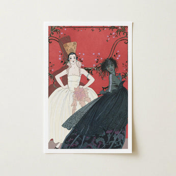 Le Jour et La Nuit - George Barbier 1920s Art Print / Canvas Two Women Ornate Vintage-style Gowns Vibrant Barbier’s, Mesmerizing Ballet