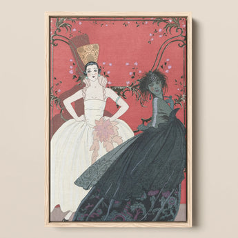 Le Jour et La Nuit - George Barbier 1920s Art Print / Canvas, 12x18’’ / 31x46cm / Natural Frame, Posters Prints & Visual Artwork, Toby Leon
