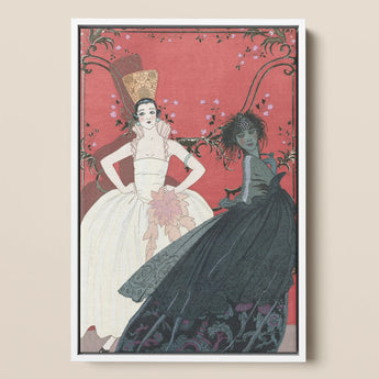 Le Jour et La Nuit - George Barbier 1920s Art Print / Canvas Art Deco-style Framed Print Two Elegantly Dressed Women George Barbier’s Le