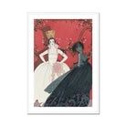 Le Jour et La Nuit - George Barbier 1920s Art Print, Art Deco Fashion Illustration Two Women White Black