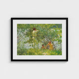 Leafy June - Henry Scott Tuke Art Print / Canvas, Dappling Riverbank Grasses Prints