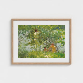 Leafy June - Henry Scott Tuke Art Print / Canvas, Dappling Riverbank Grasses Prints