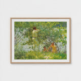 Leafy June - Henry Scott Tuke Art Print / Canvas, Dappling Riverbank Grasses Prints