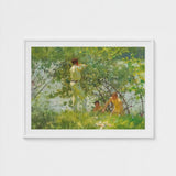 Leafy June - Henry Scott Tuke Art Print / Canvas, Dappling Riverbank Grasses Prints