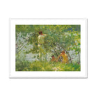 Leafy June Henry Scott Tuke Art Print, Framed Landscape Painting People Lush Green Water