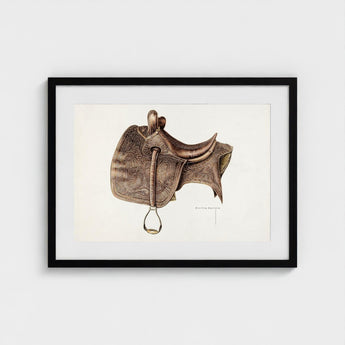 Leather Saddle - Bertha Semple Equestrian Art Print / Canvas 1930s, Prints