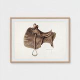 Leather Saddle - Bertha Semple Equestrian Art Print / Canvas 1930s, Prints