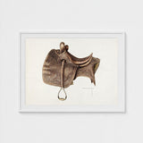 Leather Saddle - Bertha Semple Equestrian Art Print / Canvas 1930s, Prints