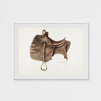 Leather Saddle - Bertha Semple Equestrian Art Print / Canvas 1930s, Prints
