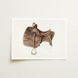 Leather Saddle - Bertha Semple Equestrian Art Print / Canvas 1930s, Prints