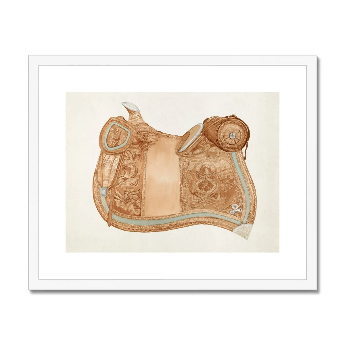 Leather Saddle - Ranka S. Woods 1930s Art Print