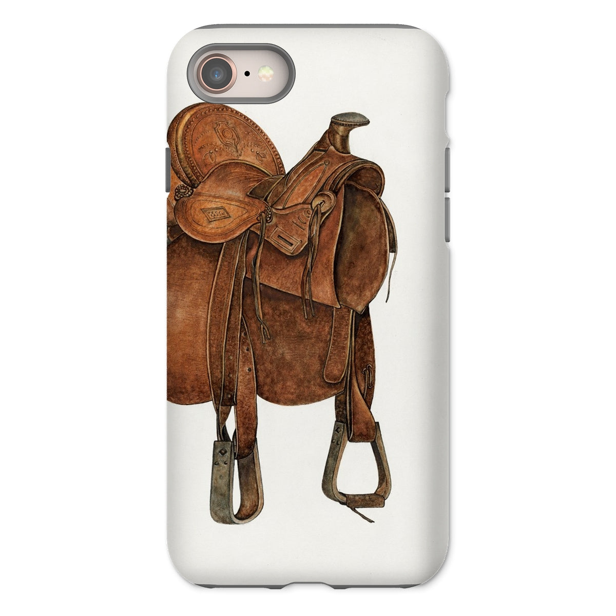 Leather Saddle - William Mcauley Western Tack Iphone Case - 8 / Matte