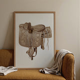 Leather Side Saddle - Frank C. Barks Equestrian Art Print, Posters Prints & Visual Artwork, Toby Leon
