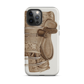 Leather Side Saddle - Frank C. Barks Equestrian Iphone Case, 12 Pro Max / Matte, Phone Case Saddle Design
