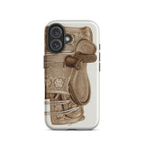 Leather Side Saddle - Frank C. Barks Equestrian Iphone Case, 16 / Matte, Phone Case Saddle Design