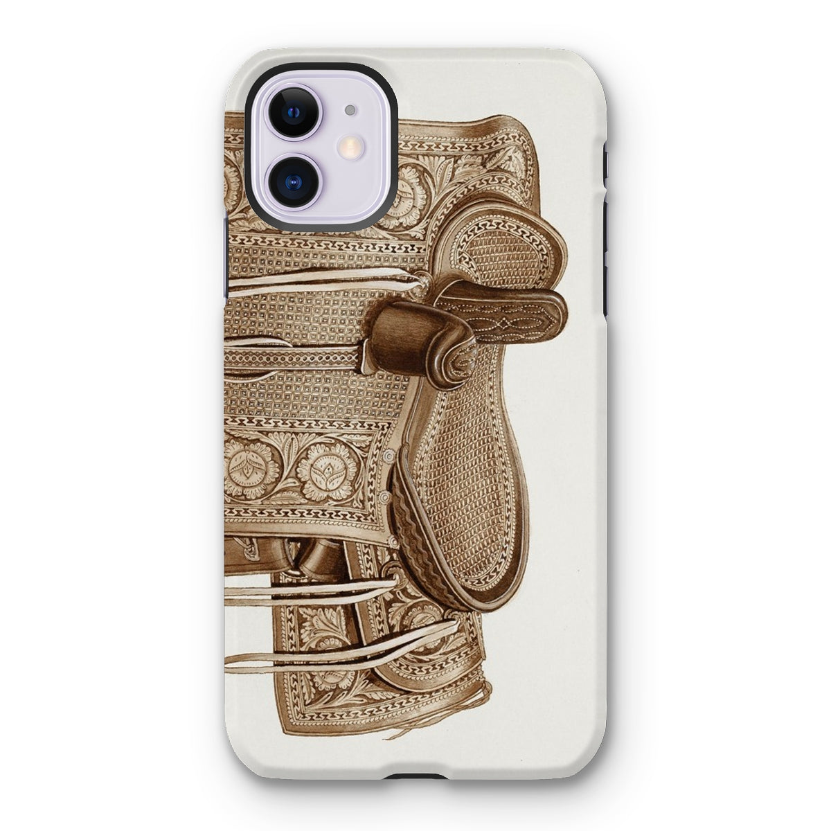 Leather Side Saddle - Frank C. Barks Equestrian Iphone Case - 11 / Matte