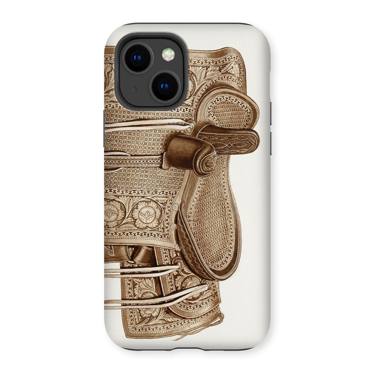 Leather Side Saddle - Frank C. Barks Equestrian Iphone Case