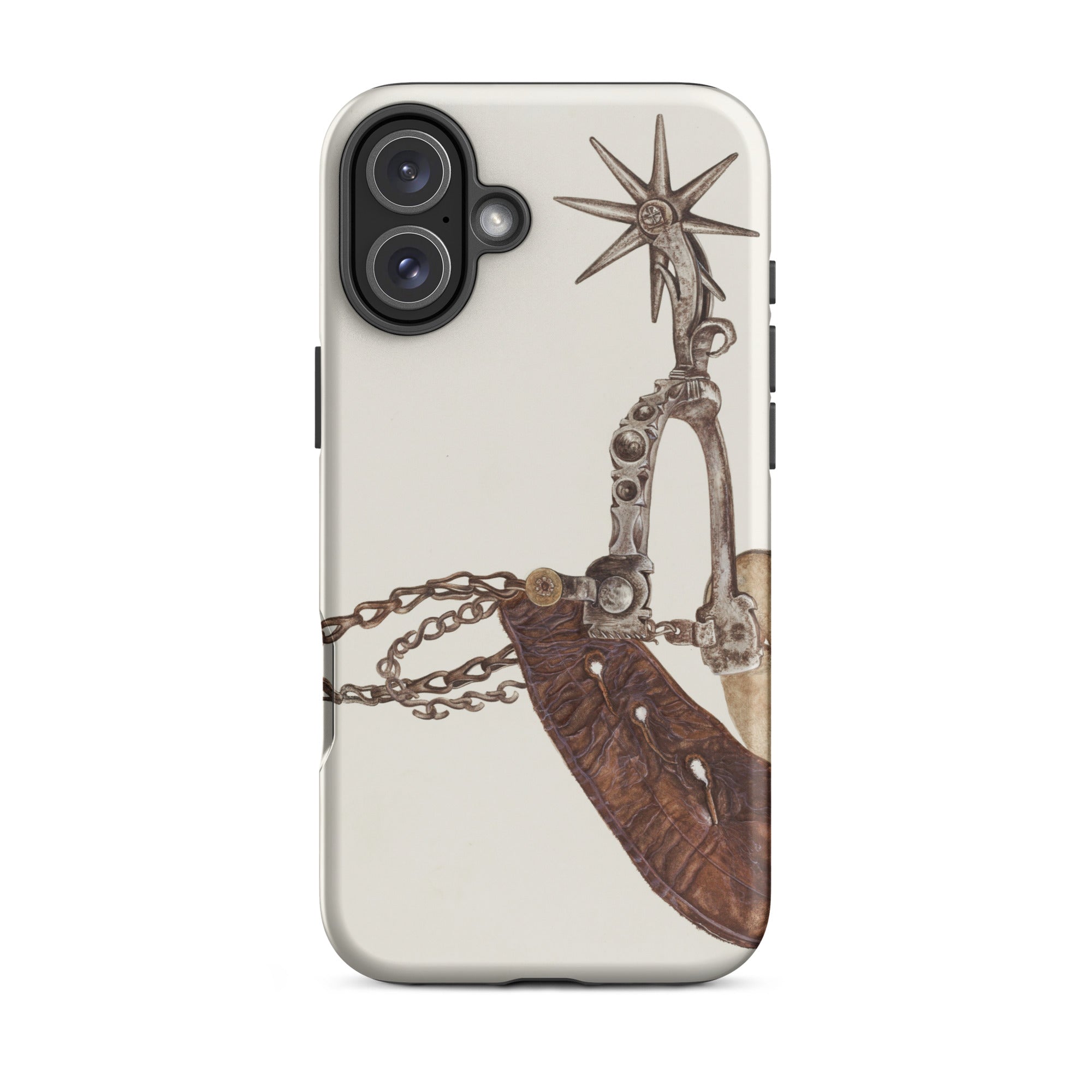 Leather Spur Vera Van Voris 1930s Art Iphone Case, 16 Plus / Matte, Phone Case Spur Design