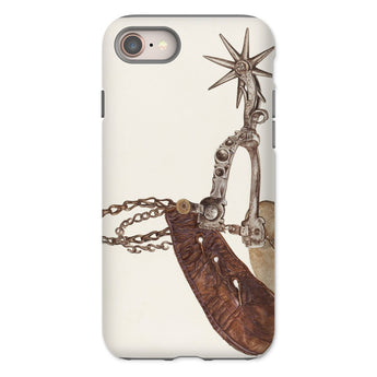 Leather Spur Vera Van Voris 1930s Art Iphone Case, 8 / Matte, Phone Case Cowboy Spur Design