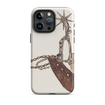 Leather Spur - Vera Van Voris 1930s Art Phone Case Iphone 15 Pro Max / Matte Western Spur Phone Case Vera Voris, Voris Art, Thousand