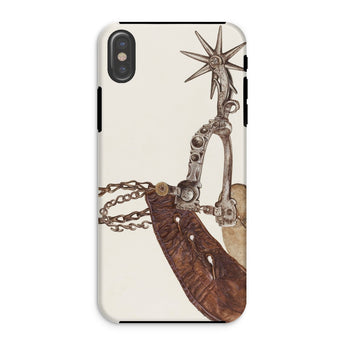 Leather Spur - Vera Van Voris 1930s Art Phone Case Iphone Xs / Matte Phone Case Spur Design Vera Voris, Voris Art, Thousand Untamed Miles