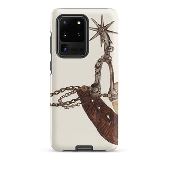 Leather Spur - Vera Van Voris 1930s Art Samsung Case, Galaxy S20 Ultra / Matte, White Phone Case Samsung Galaxy S20 Ultra Detailed