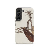 Leather Spur - Vera Van Voris 1930s Art Samsung Case, Galaxy S22 / Matte, Smartphone Case Illustration Western Spur Chain