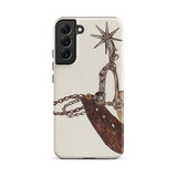 Leather Spur - Vera Van Voris 1930s Art Samsung Case, Galaxy S22 Plus / Matte, Phone Case Stylized Spur Bridle Design