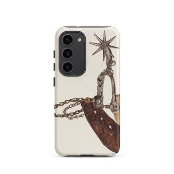 Leather Spur - Vera Van Voris 1930s Art Samsung Case, Galaxy S23 / Matte, White Phone Case Western Spur Design