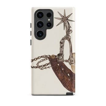 Leather Spur - Vera Van Voris 1930s Art Samsung Case, Galaxy S23 Ultra / Matte, Smartphone Case Cowboy Spur Design