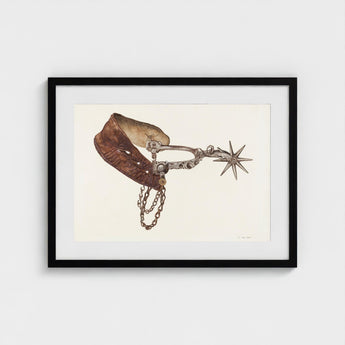 Leather Spur - Vera Van Voris 1930s Farmhouse Art Print / Canvas, Prints