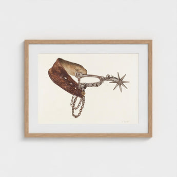 Leather Spur - Vera Van Voris 1930s Farmhouse Art Print / Canvas, Prints