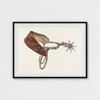 Leather Spur - Vera Van Voris 1930s Farmhouse Art Print / Canvas, Prints