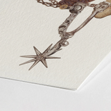 Leather Spur - Vera Van Voris 1930s Farmhouse Art Print / Canvas Detailed Illustration Metallic Horse Ornate Star-shaped Tip, Prints