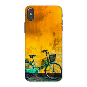 Lemon Lime - Hoi an Vietnam Bicycle Iphone Case, x / Matte, Turquoise Bicycle Basket Yellow Wall
