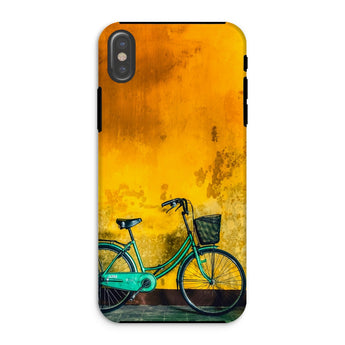 Lemon Lime - Hoi an Vietnam Bicycle Iphone Case, Xs / Matte, Phone Case Green Bicycle Vibrant Yellow Wall