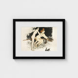 Les Sorcieres Ou Tandem - Jean Veber Art Print / Canvas Two Witches Fuse, Vebar, Ocher Air Prints