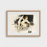 Les Sorcieres Ou Tandem - Jean Veber Art Print / Canvas Two Witches Fuse, Vebar, Ocher Air Prints