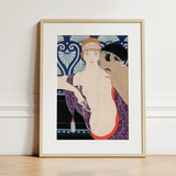 Les Trois Beautes De Mnasidika - George Barbier Art Print / Canvas, 12x16’’ / 31x41cm / Natural Frame / Matboard, Posters Prints & Visual