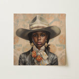 Letitia - Black Lesbian Cowgirl Art Print / Canvas, 12x12’’ / 31x31cm / Unframed / no Border, Posters Prints & Visual Artwork, Toby Leon