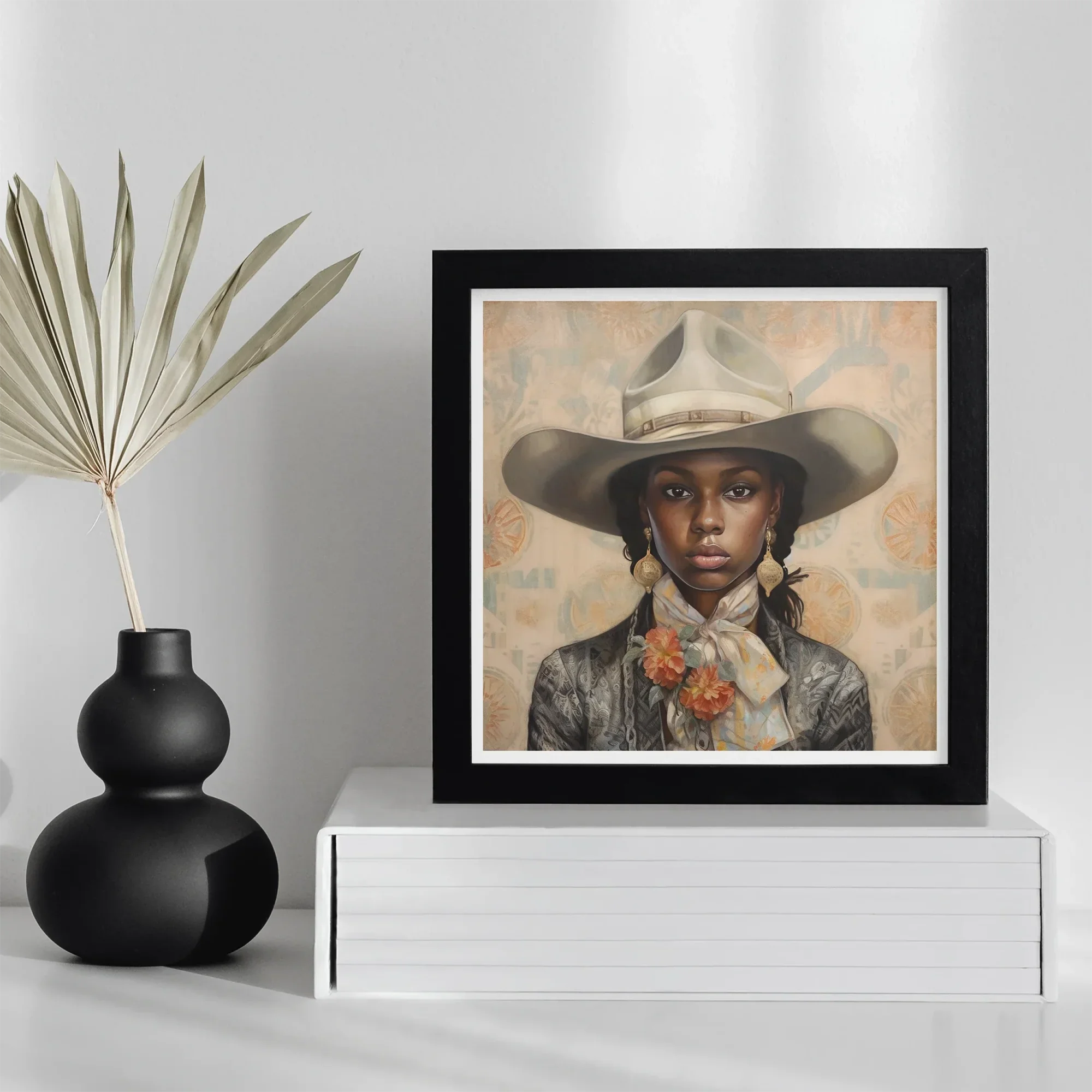 Letitia - Black Lesbian Cowgirl Art Print Posters Prints & Visual Artwork