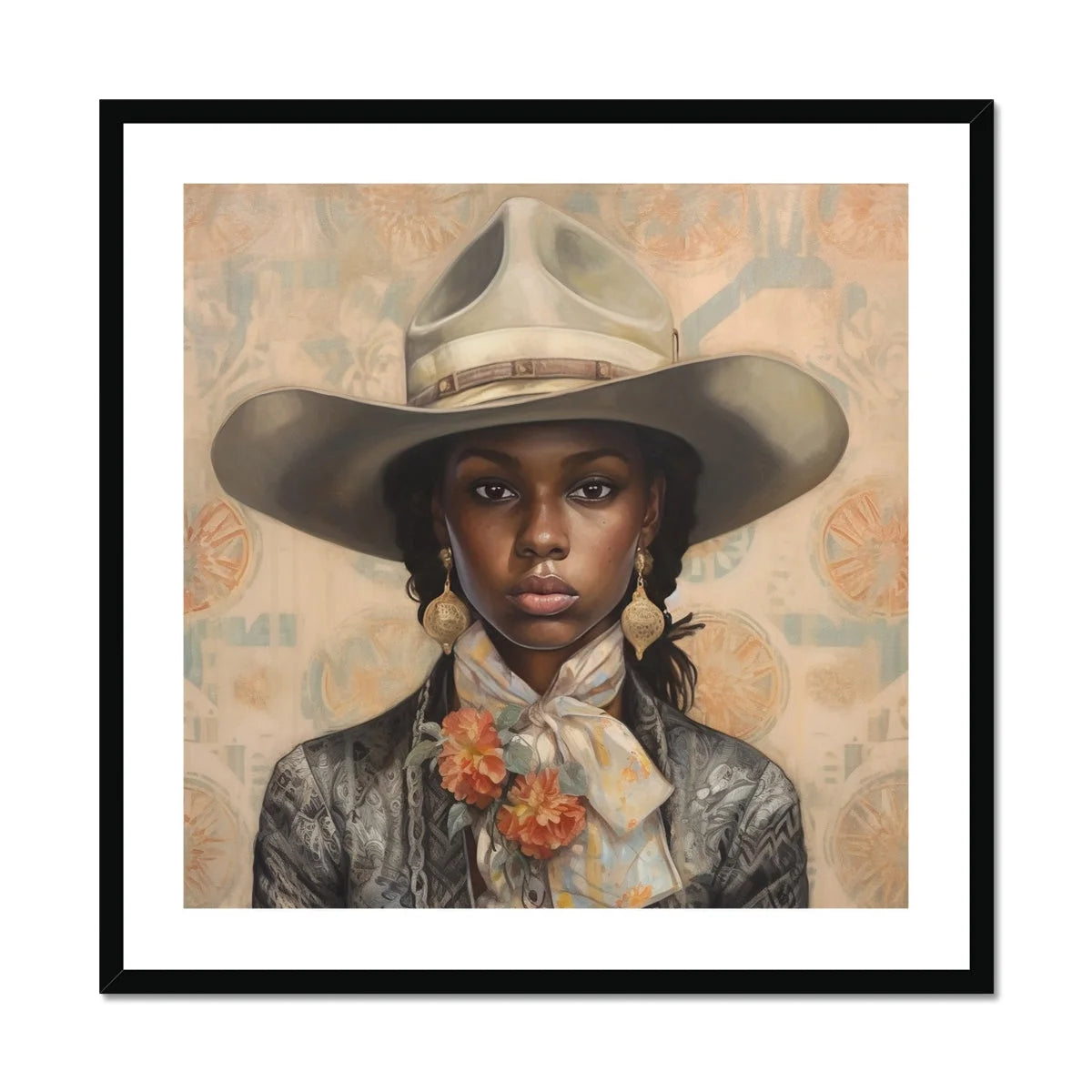 Letitia - Black Lesbian Cowgirl Art Print