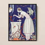 L’étourdissant Petit Poisson - George Barbier Art Print / Canvas, 12x17’’ / A3 / Black Frame, Posters Prints & Visual Artwork, Toby Leon