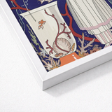 Framed Artwork Stylized Illustration Underwater Scene Coral Shells George Barbier’s L’étourdissant, Petit Poisson, Mesmerizing Realm