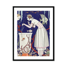 L’étourdissant Petit Poisson - George Barbier Art Print, Art Deco Style Illustration Woman White Dress Fish
