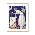 L’étourdissant Petit Poisson - George Barbier Art Print, Art Deco Style Illustration Woman White Dress Fish