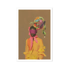 Liberty - Neo-baroque Afrofuturist Fashion Art Print, 20’’x30’’ / Unframed, Abstract Portrait Colorful Headwear